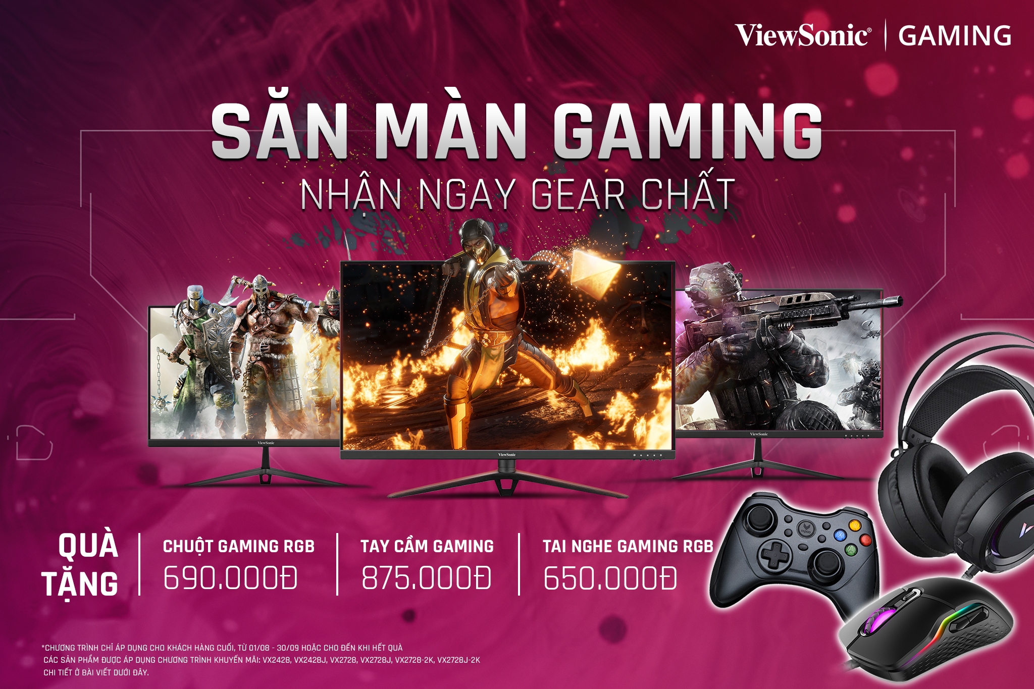 Chương trình khuyến mãi “Săn màn Gaming nhận ngay Gear chất” - ViewSonic